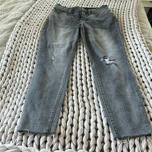 Lucky Brand size 29 gray high rise skinny Bridgette denim jeans